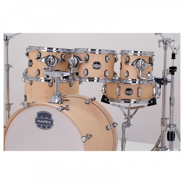 Mapex Mars Maple 22'' 6pc Rock Fusion Shell Pack, Natural Satin