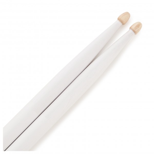 5A Hickory Drumsticks, White by Gear4music