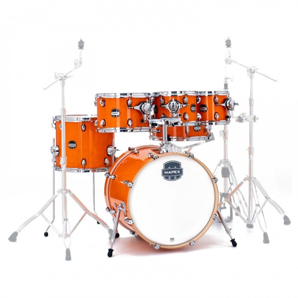 Mapex Mars Maple 20'' 6pc Fusion Shell Pack, Glossy Amber