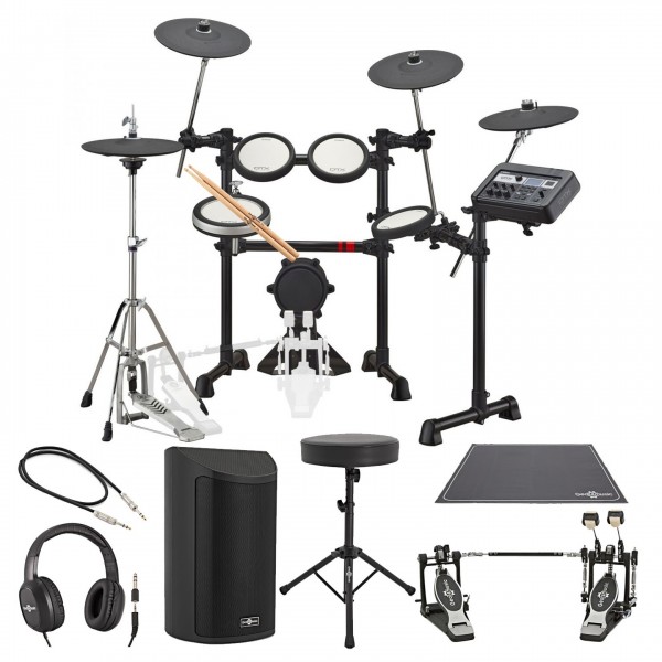 Yamaha DTX6K3-X Electronic Drum Kit w/ Double Pedal Complete Bundle