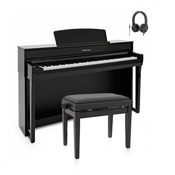 Yamaha CLP 735 Digital Piano Package, Polished Ebony