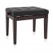 Deluxe Piano Stool by Gear4music, Rosewood