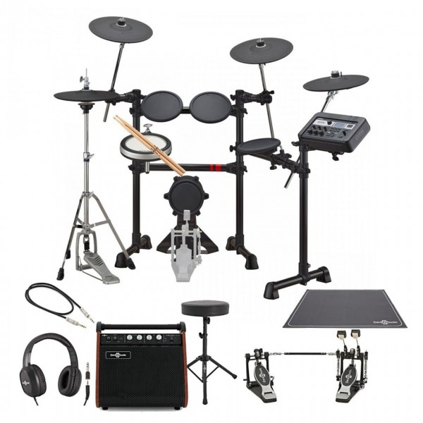 Yamaha DTX6K2-X Electronic Drum Kit w/ Double Pedal Complete Bundle