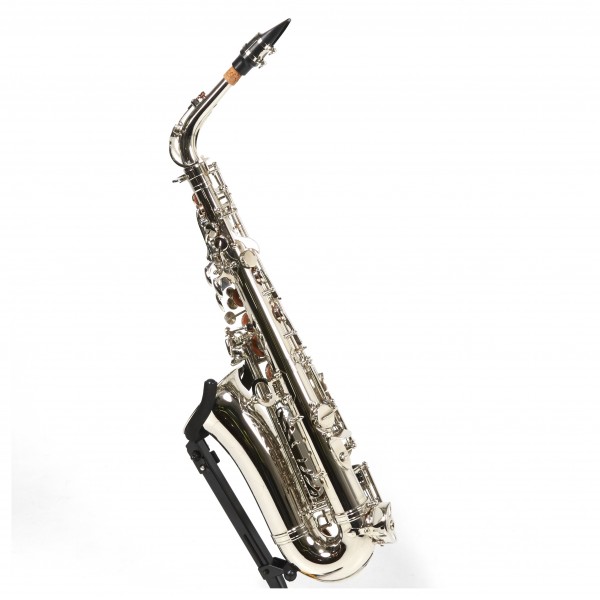 Alto Saxophone by Gear4music, Nickel - Secondhand