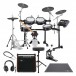 Yamaha DTX8K-M Electronic Drum Kit w/ Single Pedal Complete Bundle