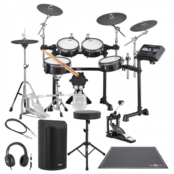 Yamaha DTX8K-X Electronic Drum Kit w/ Single Pedal Complete Bundle
