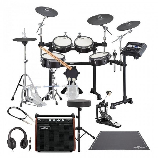 Yamaha DTX8K-X Electronic Drum Kit w/ Single Pedal Complete Bundle