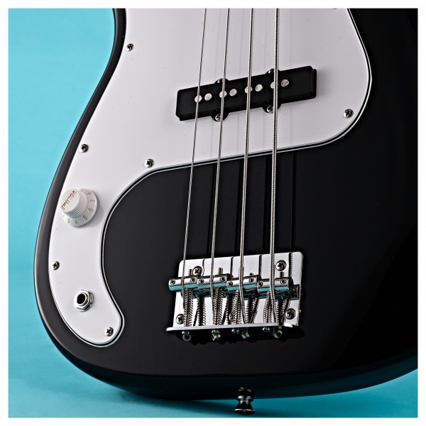 VISIONSTRING 3/4 Left Handed Bass Guitar Pack, Black