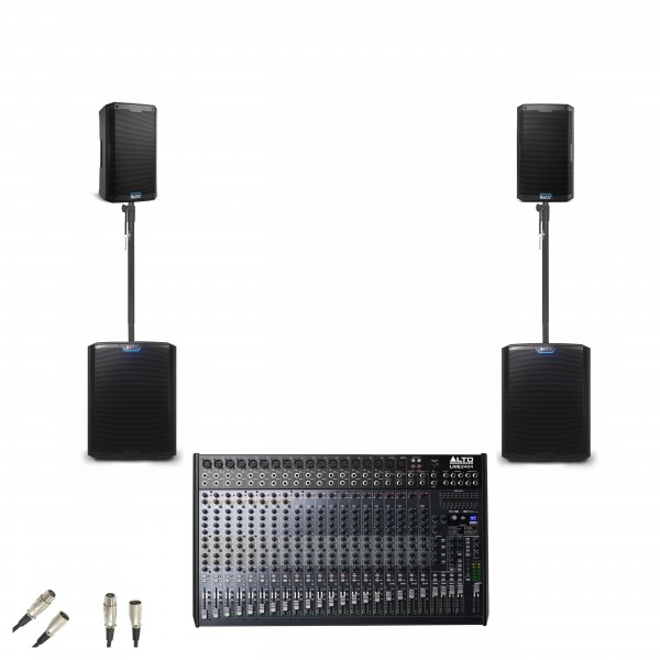 Alto Professional TS410 2000 Watt Active PA Speaker Bundle - Full Bundle