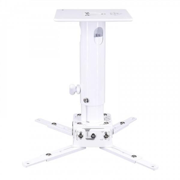 AV Motion Universal Projector Long Ceiling Mount, White Front View