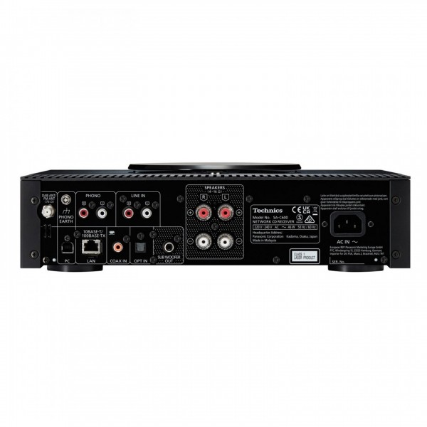 Technics SA-C600 Network CD Receiver, Black Back View