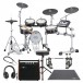 Yamaha DTX10K-X Electronic Drum Kit w/ Double Pedal Complete Bundle