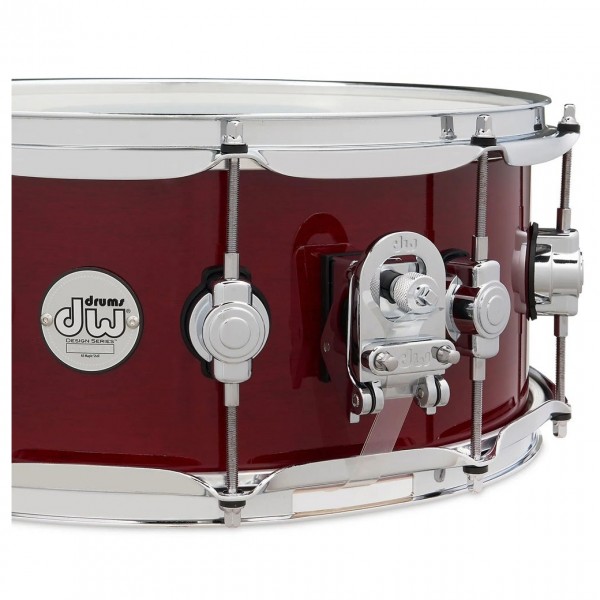 DW Design Series 14" x 6" Snare Drum, Cherry Stain - Throw-off