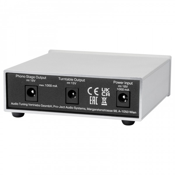 Pro-Ject Power Box S3 Phono, Silver Back View