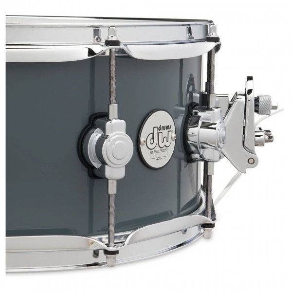DW Design Series 14" x 6" Snare Drum, Steel Gray - Badge