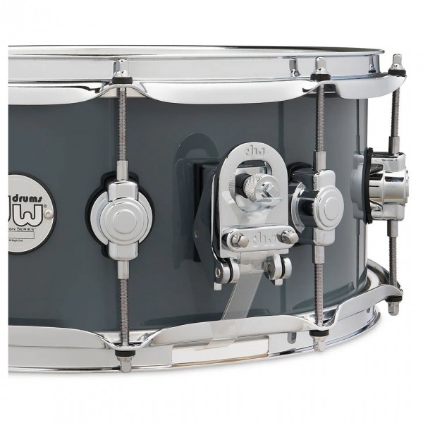 DW Design Series 14" x 6" Snare Drum, Steel Gray - Throw-off