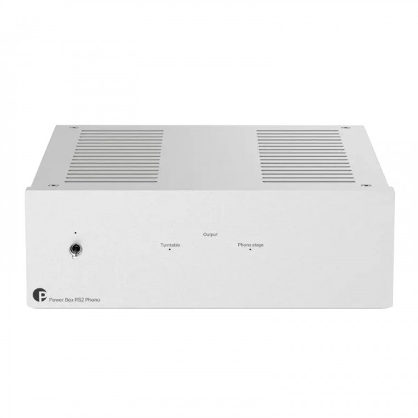 Pro-Ject Power Box RS2 Phono Linear Power Supply, Silver Front View