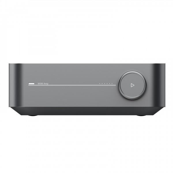 WiiM Amp Streaming Amplifier, Space Grey Front View