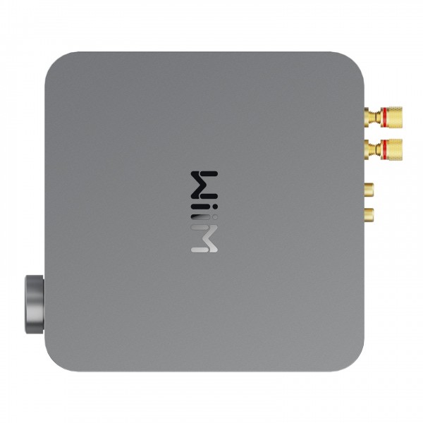 WiiM Amp Streaming Amplifier, Space Grey Top Down View