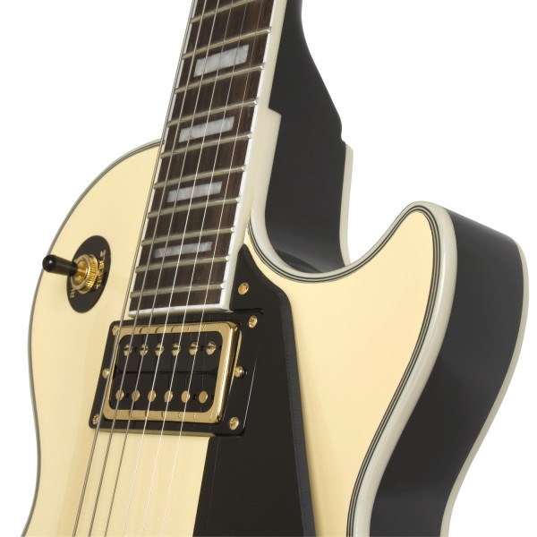 ギター Epiphone LTD LP CUS BLACKBACK PRO Epiphone Les Paul Custom BlackBack Pro, antyczna kość