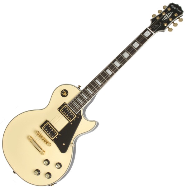 Epiphone Les Paul Custom BlackBack Pro Electric Guitar, Antique Ivory