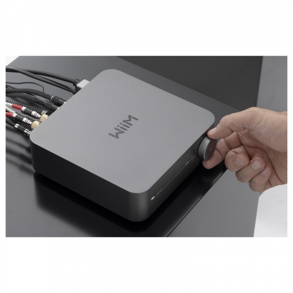 WiiM Amp Streaming Amplifier, Space Grey in Use