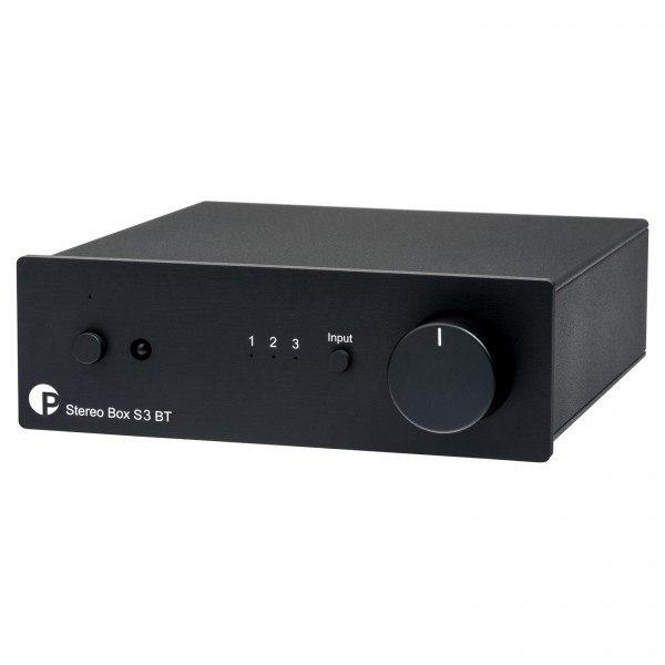 Pro-Ject Stereo Box S3 BT Integrated Amplifier, Black Front View