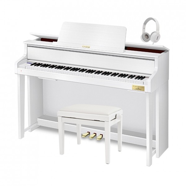 Casio GP310 Grand Hybrid Digital Piano Package, Satin White