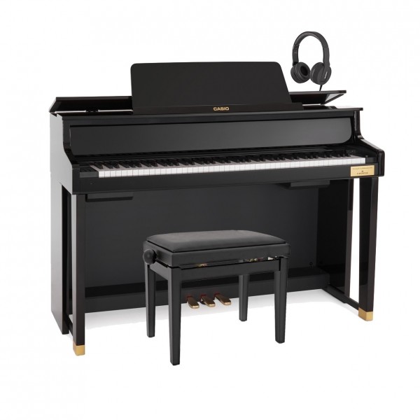 Casio GP510 Grand Hybrid Digital Piano Package, Polished Ebony