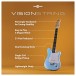 VISIONSTRING 3/4 Electric Guitar, Blue Infographic
