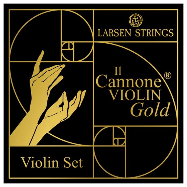 Larsen Il Cannone Gold Violin String Set, 4/4 Size