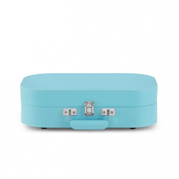 Crosley Discovery Bluetooth Record Player, Turquoise - Rear Closed
