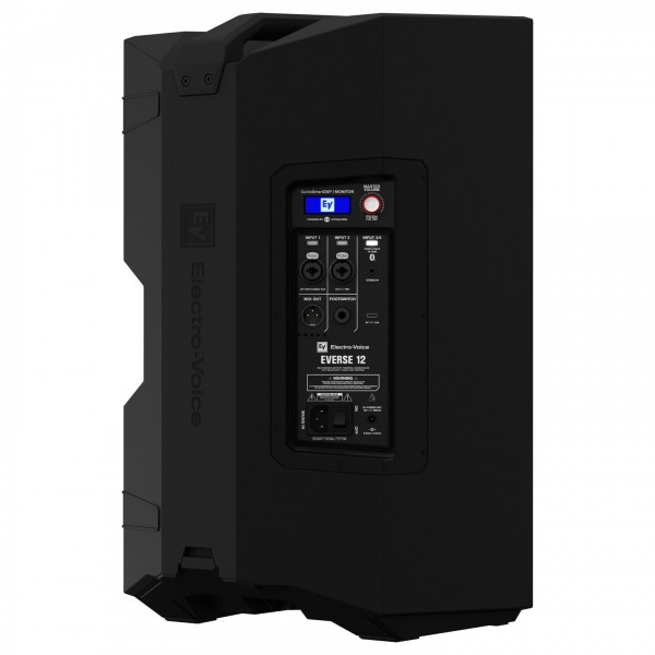 Electro-Voice Everse 12 Battery Powered PA Speaker, Black - Back, Right