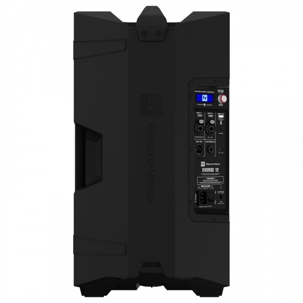Electro-Voice Everse 12 Battery Powered PA Speaker, Black - Back, Straight