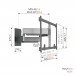 Vogels ELITE TVM 5855 Wall Bracket, Dimensions Chart