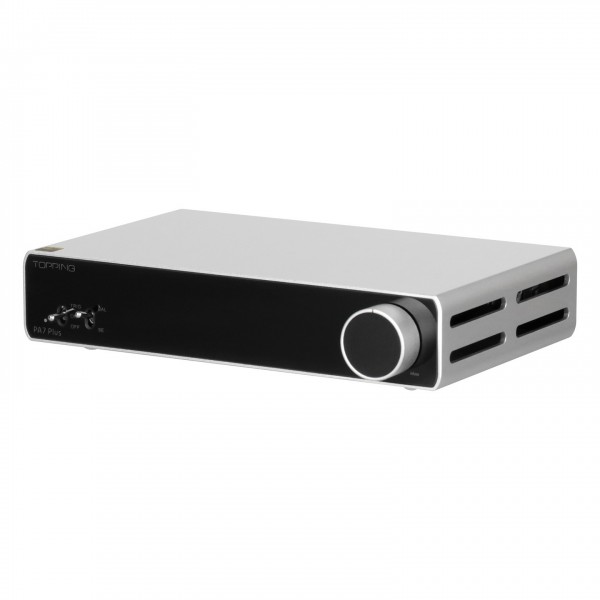 Topping PA7 Plus Class D Power Amplifier, Silver Side View