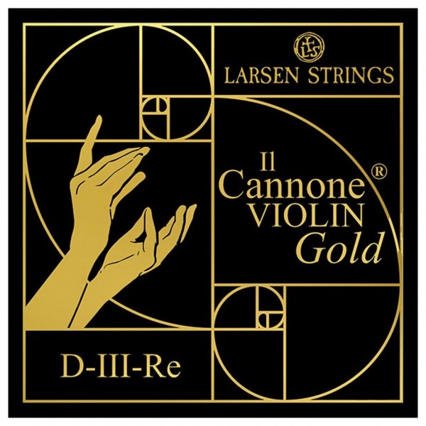Larsen Il Cannone Gold Violin D String, 4/4 Size