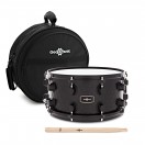 Caja de Acero de 14" x 6,5" y Funda Gear4music, Negro
