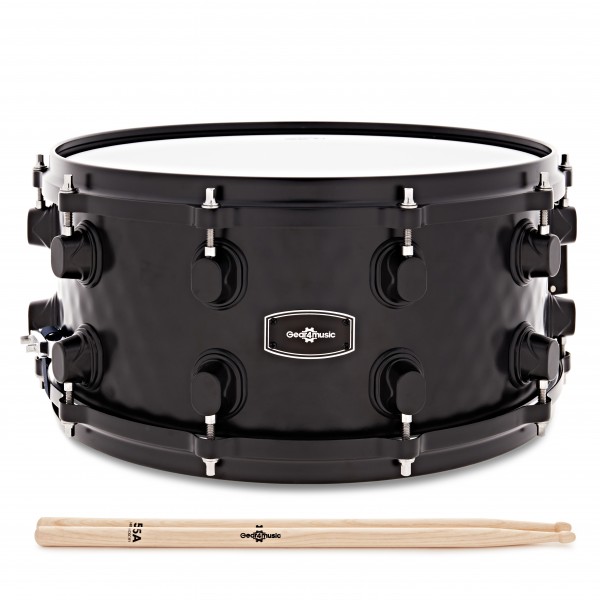 WHD 14 x 6.5 Inch Steel Snare and Gig Bag, Black