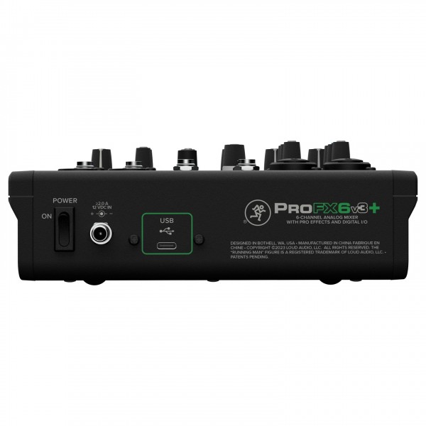 ProFX6v3+ Analog Mixer - Rear