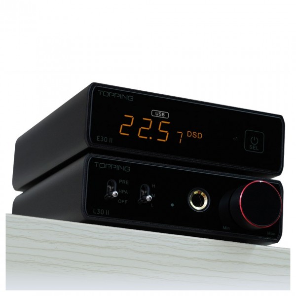 Topping E30 II Lite Desktop DAC, Black - stacked