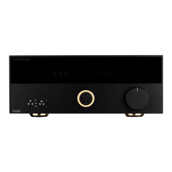 Topping EHA5 Electrostatic Headphone Amplifier, Black - front