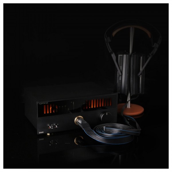 Topping EHA5 Electrostatic Headphone Amplifier, Black - lifestyle