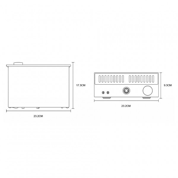 Topping EHA5 Electrostatic Headphone Amplifier - dimensions