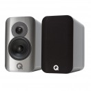 Q Acoustics Concept 300 Bookshelf Speakers (Pair), Silver / Ebony