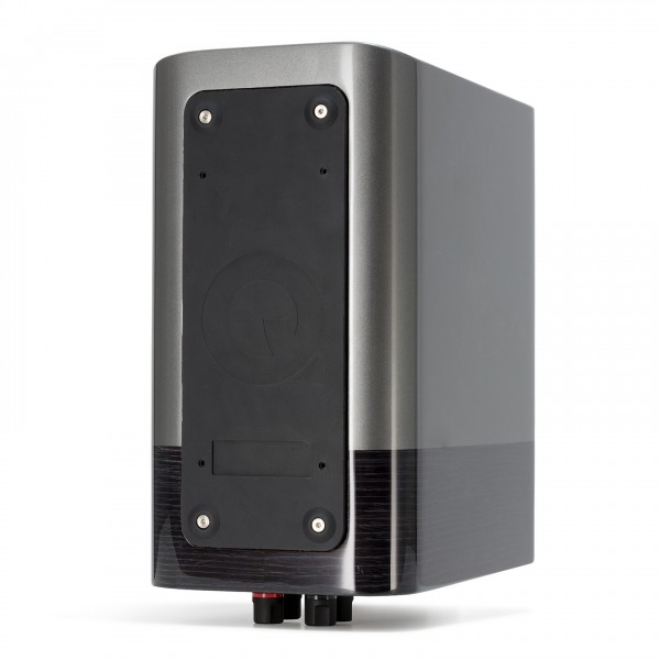 Q Acoustics Concept 300 Bookshelf Speakers (Pair), Silver Ebony Base View