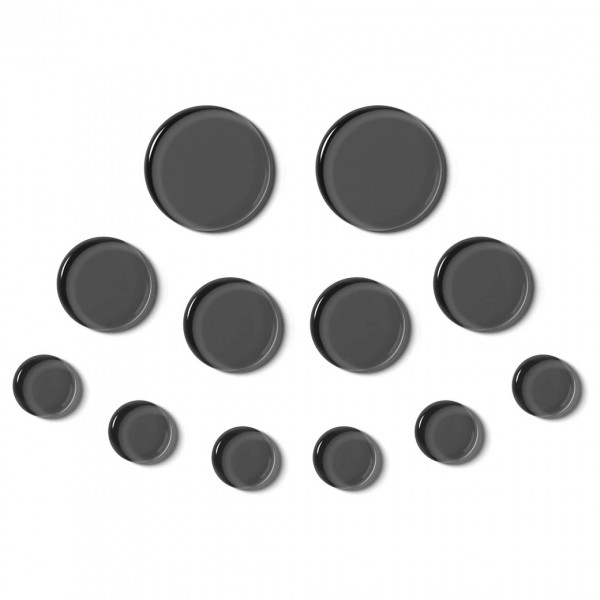 SlapKlatz Pro 12 Piece Drum Dampers, Black - 12 Pieces