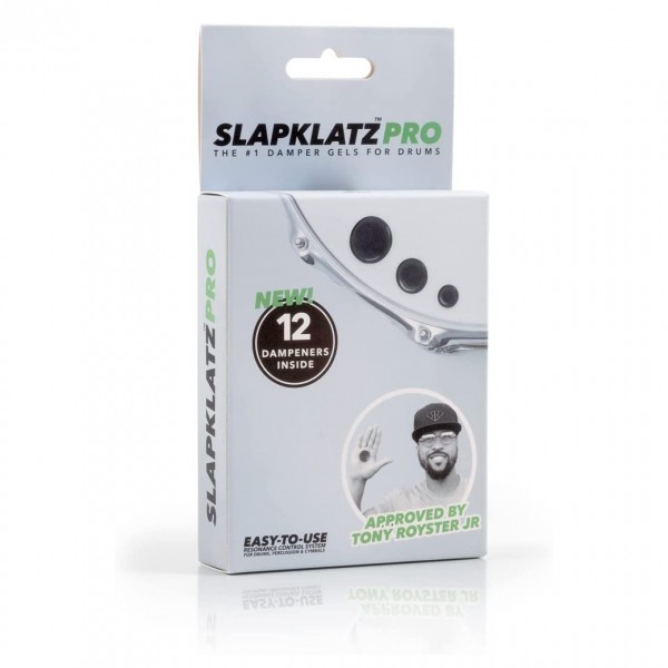 SlapKlatz Pro 12 Piece Drum Dampers, Black - Packaged
