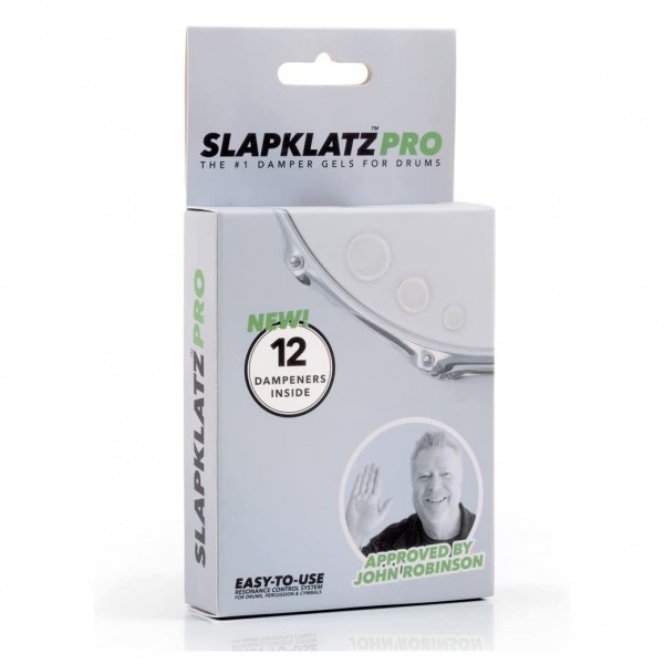 SlapKlatz Pro 12 Piece Drum Dampers, Clear - Packaged