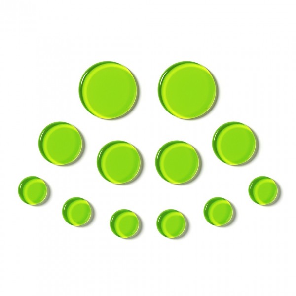SlapKlatz Pro 12 Piece Drum Dampers, Green - 12 Pieces
